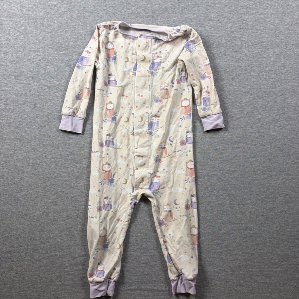 Magnetic Me Sleeper Girl 9-12 Months Pink Owl Magical Dreamy Magnetic Closure